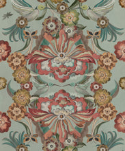 Load image into Gallery viewer, Hummingbird Garden Wallpaper - Colorway: Ice Blue - Swatch