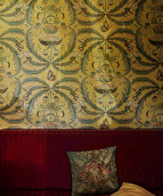 Load image into Gallery viewer, Magical Mariposa Wallpaper - Colorway: Gold - Insitu