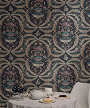 Load image into Gallery viewer, Magical Mariposa Wallpaper - Colorway: Summer Night - Insitu