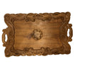 vintage hand carved wooden tray
