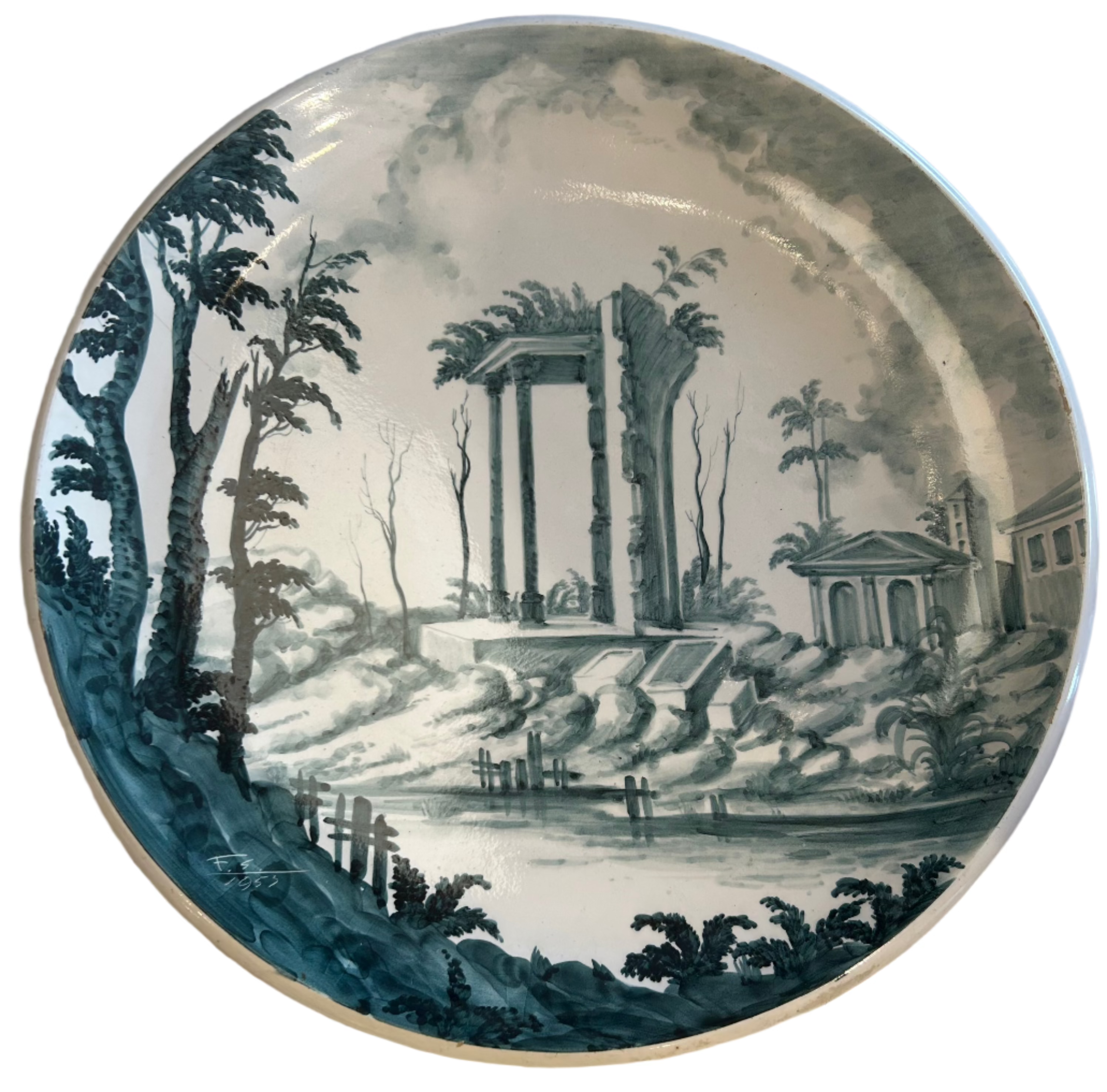 marbro plate with scene