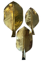 Load image into Gallery viewer, set of 3 gold leafs