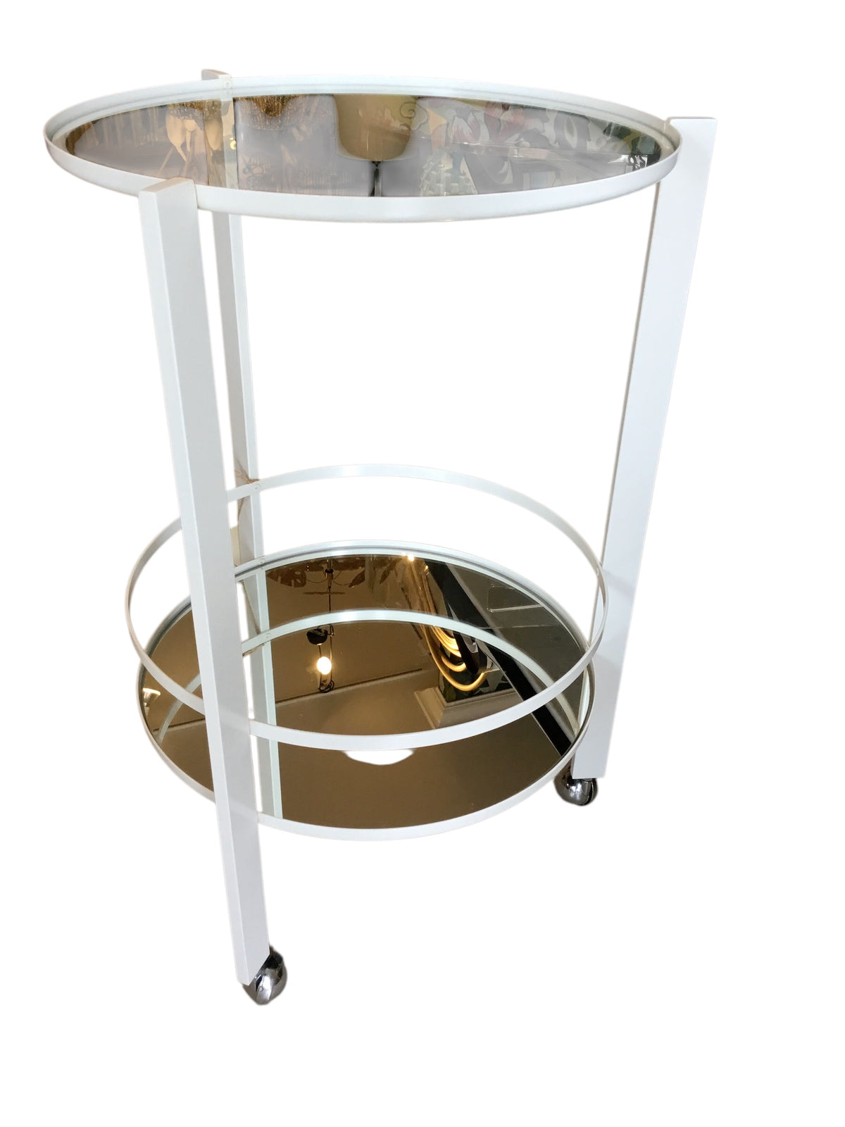 mid century bar cart