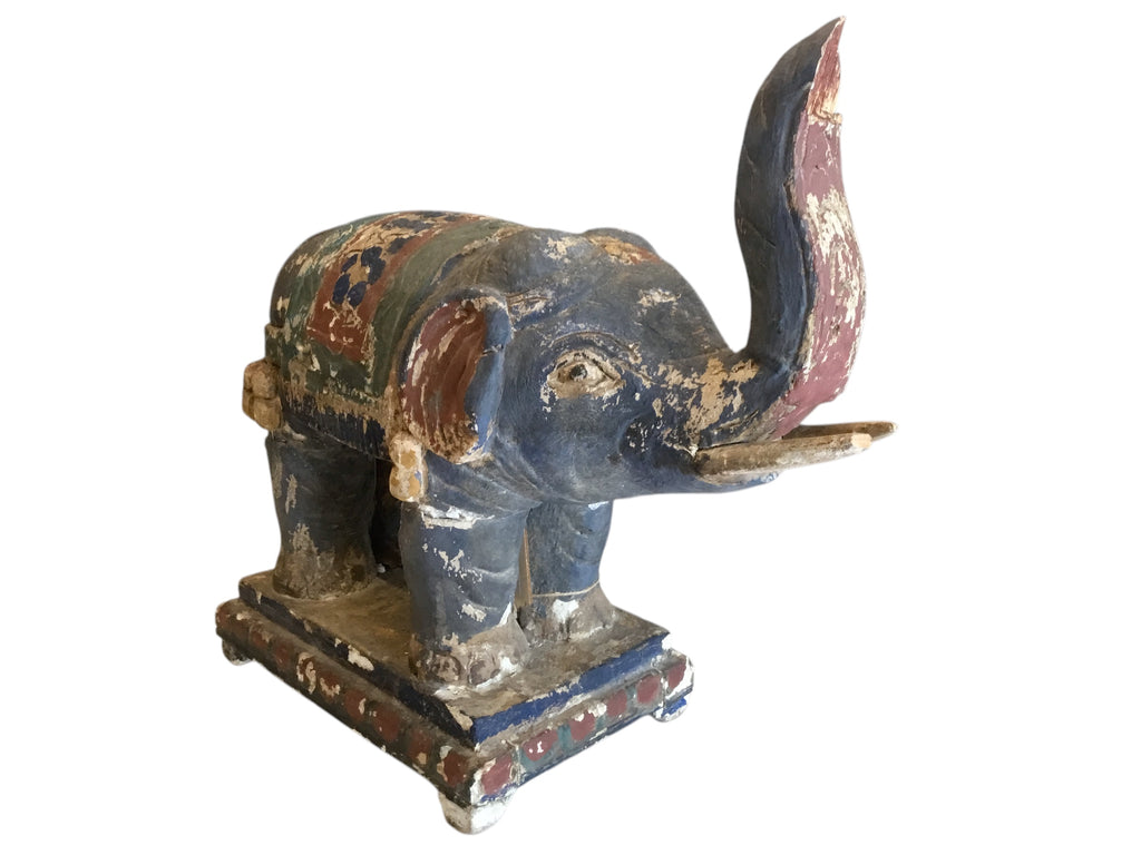 vintage wooden elephant