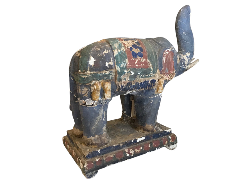 vintage wooden elephant