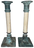 pair antique taper holders