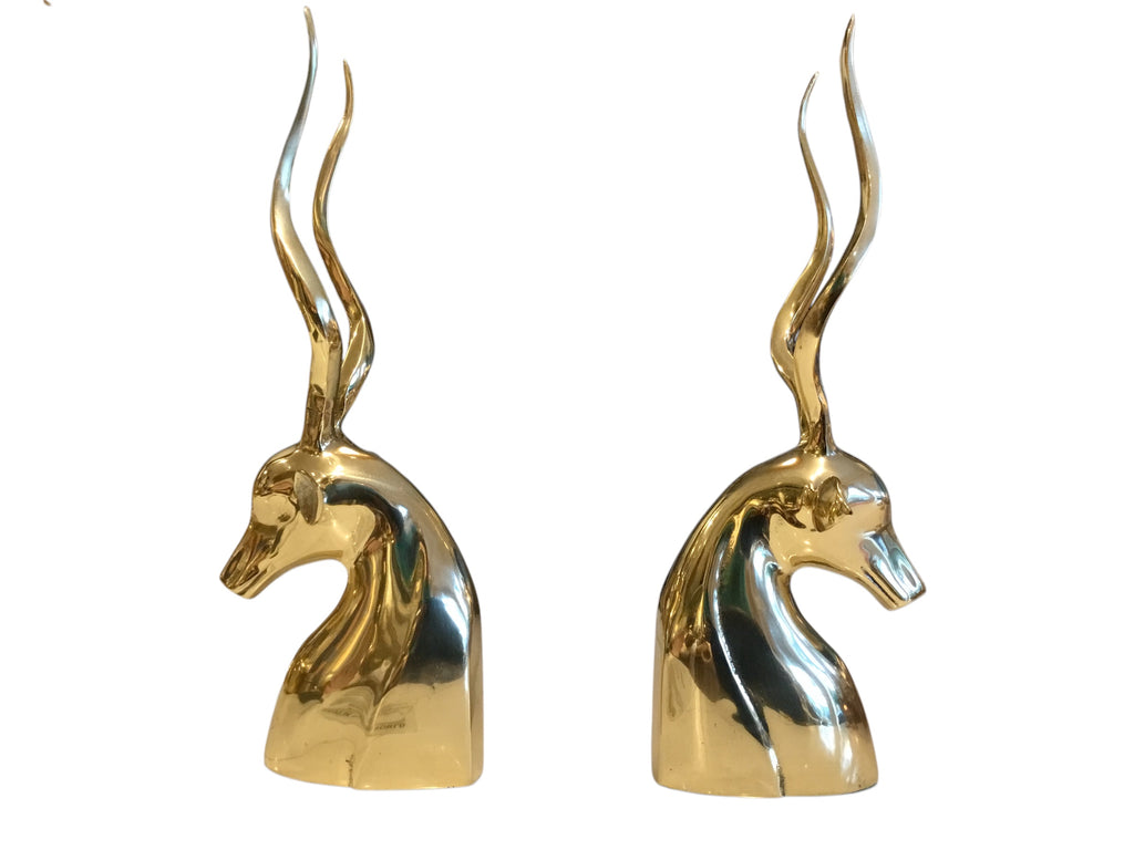 pair of bronze gazelles