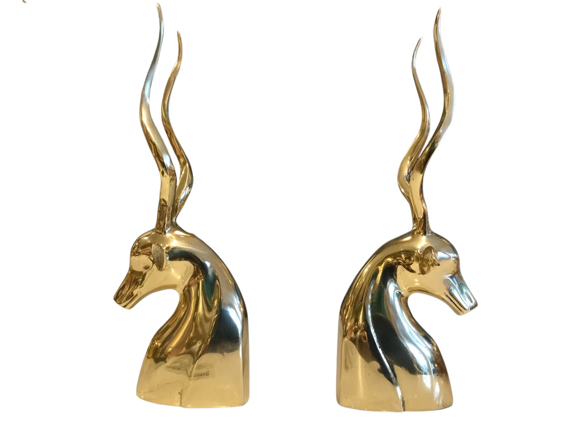 pair of bronze gazelles
