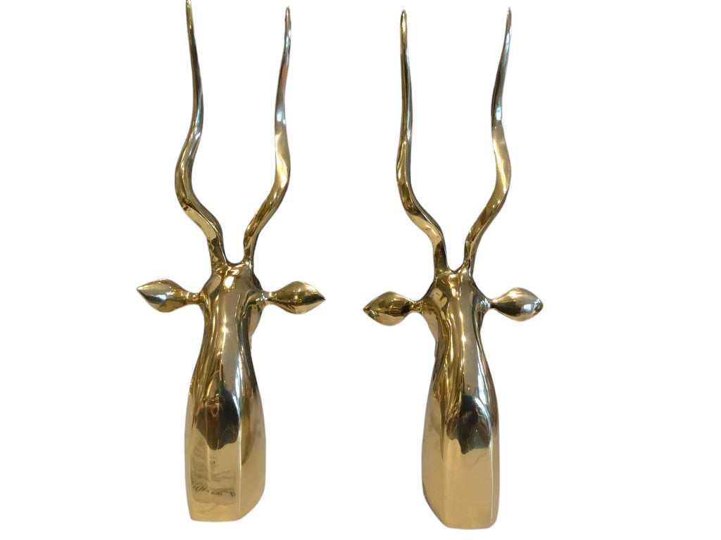 pair of bronze gazelles