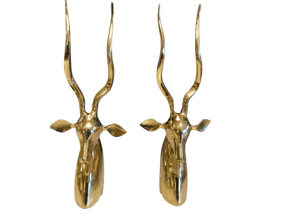 pair of bronze gazelles