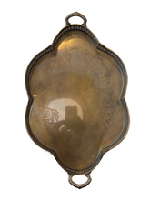 Load image into Gallery viewer, vintage brass serving tray