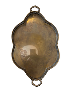 vintage brass serving tray