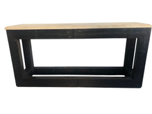 Load image into Gallery viewer, VINTAGE RATTAN CONSOL WITH STONE TOP