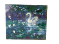 hand painted swan art