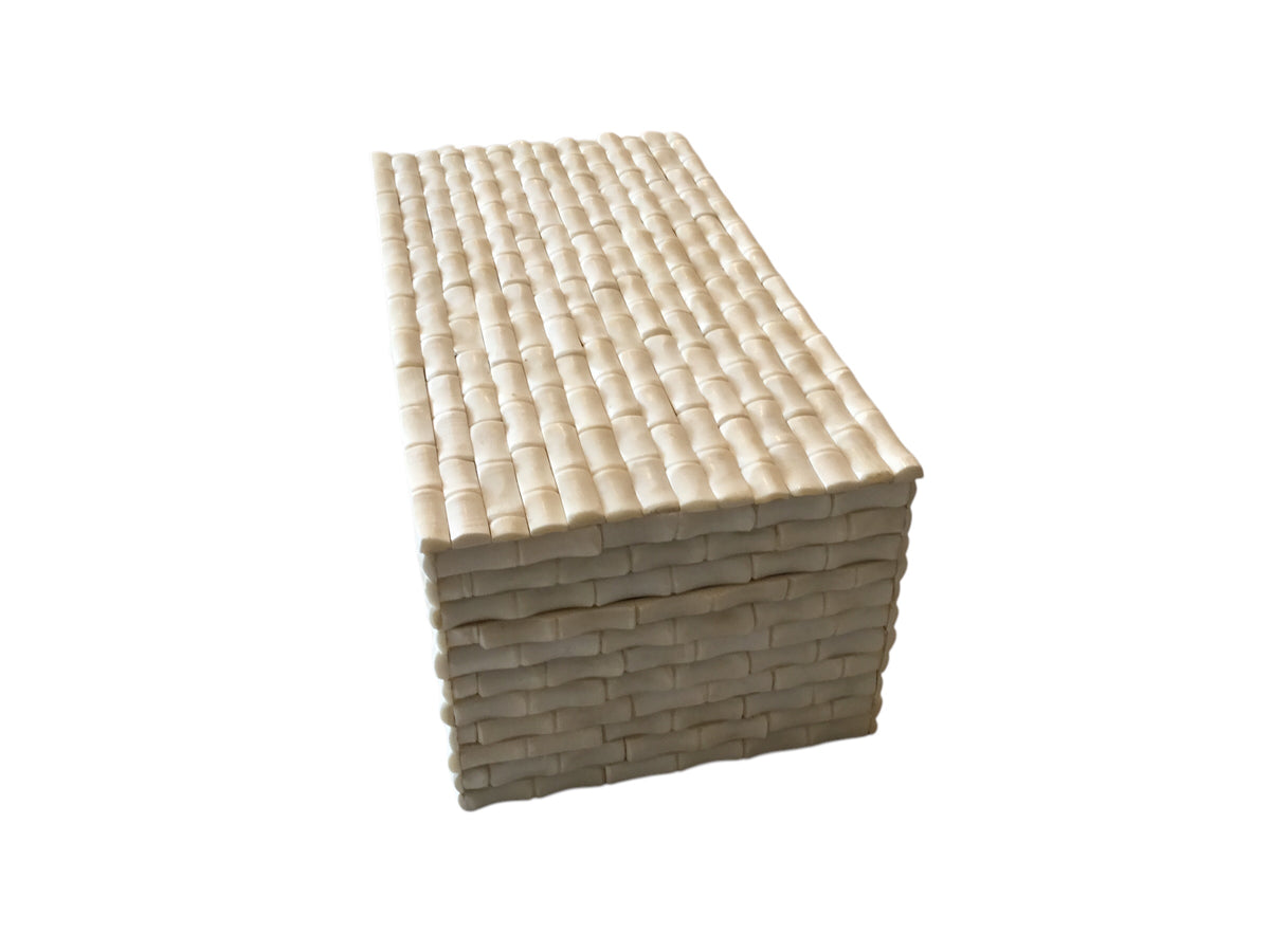 ivory colored bone box