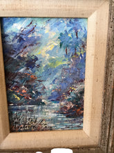 Load image into Gallery viewer, framedoriginal art tropical scenery in blues