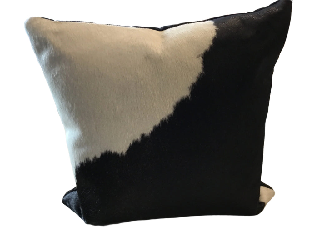 pair cow hide pillows