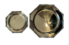 Load image into Gallery viewer, bamboo gilt sterling silver salad and dinner plates