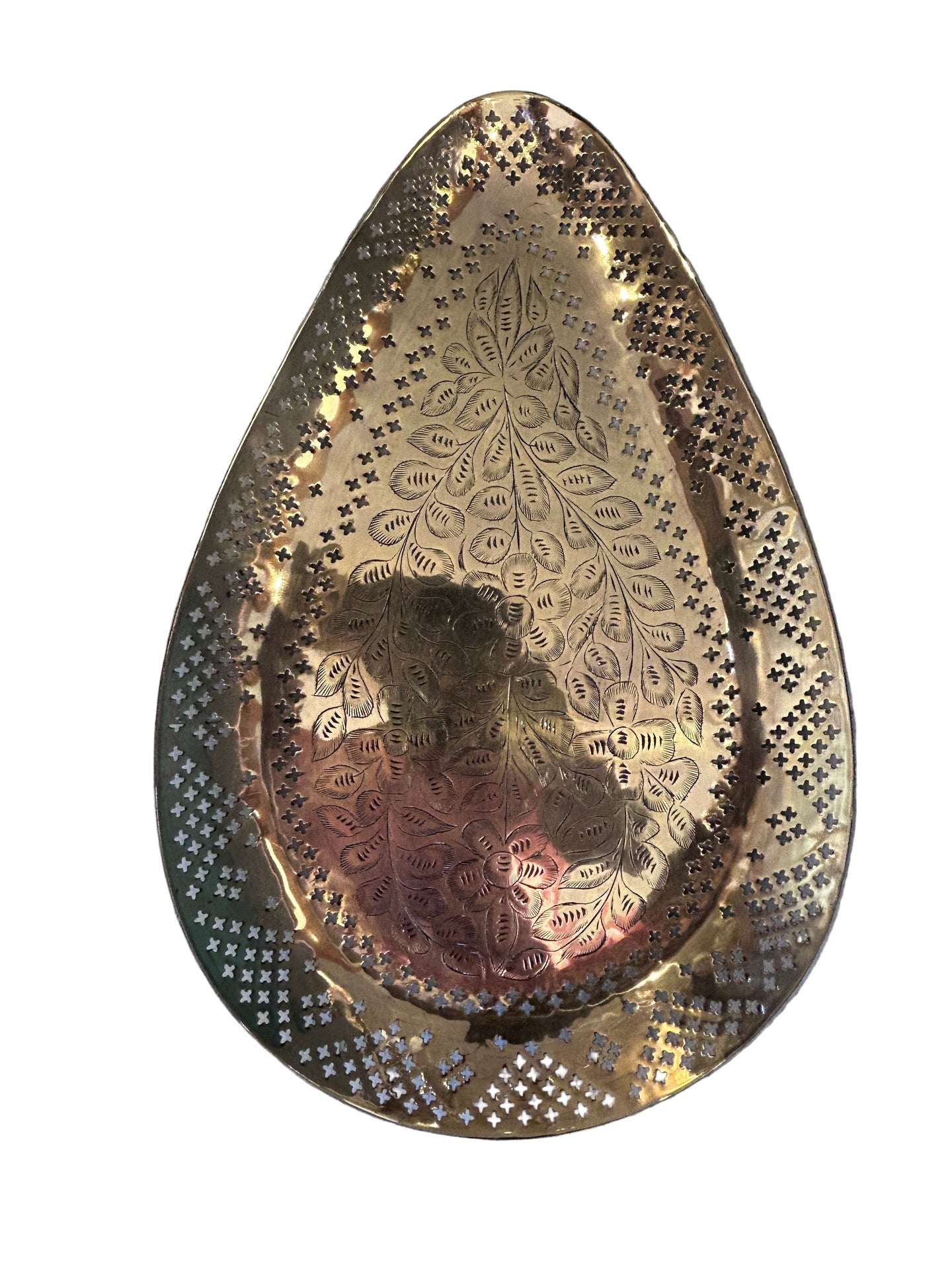 decorative brass serving tray