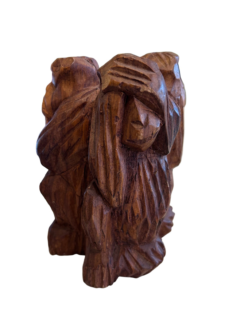 hand carved monkeys