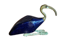 Load image into Gallery viewer, Vintage Egyptian-Style Ibis Figurine l Bluestone and aged metal Thoth sculpture