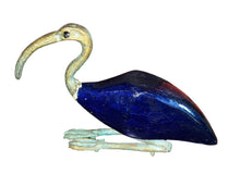 Load image into Gallery viewer, Vintage Egyptian-Style Ibis Figurine l Bluestone and aged metal Thoth sculpture