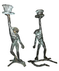 pair of monkey taper holders