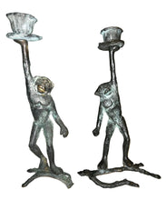 Load image into Gallery viewer, pair of monkey taper holders