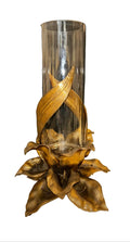 bronze art nouveau vase or candle holder