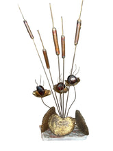 Load image into Gallery viewer, vintage metal lily sculpture