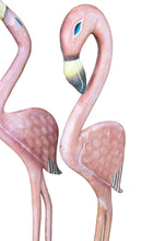 Load image into Gallery viewer, pair vintage wood flamingos