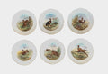 woodland creatures china plates, set/6