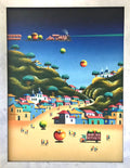 Peruvian town square painting