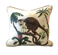 hand-painted monkey pillow