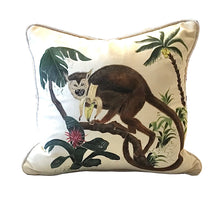 Load image into Gallery viewer, hand-painted monkey pillow