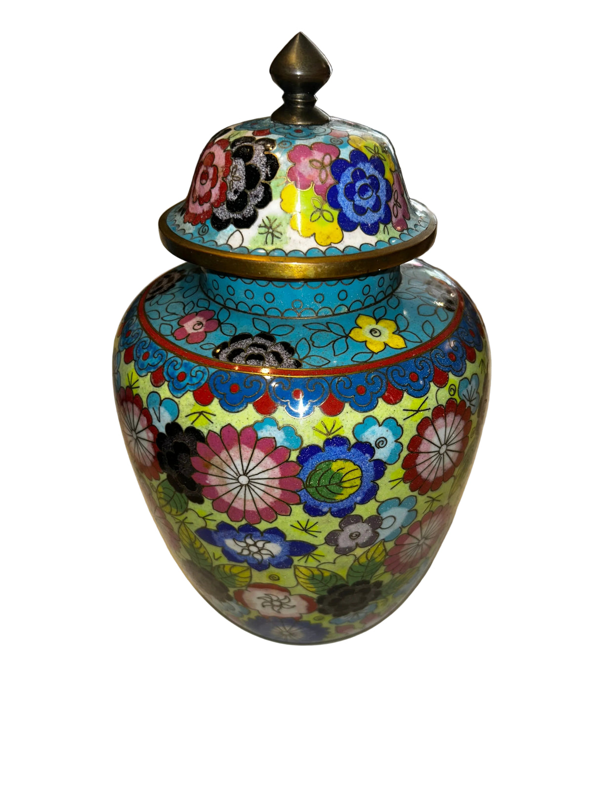 chinese cloisonné ginger jar