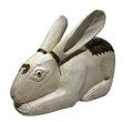hand-carved wooden rabbit