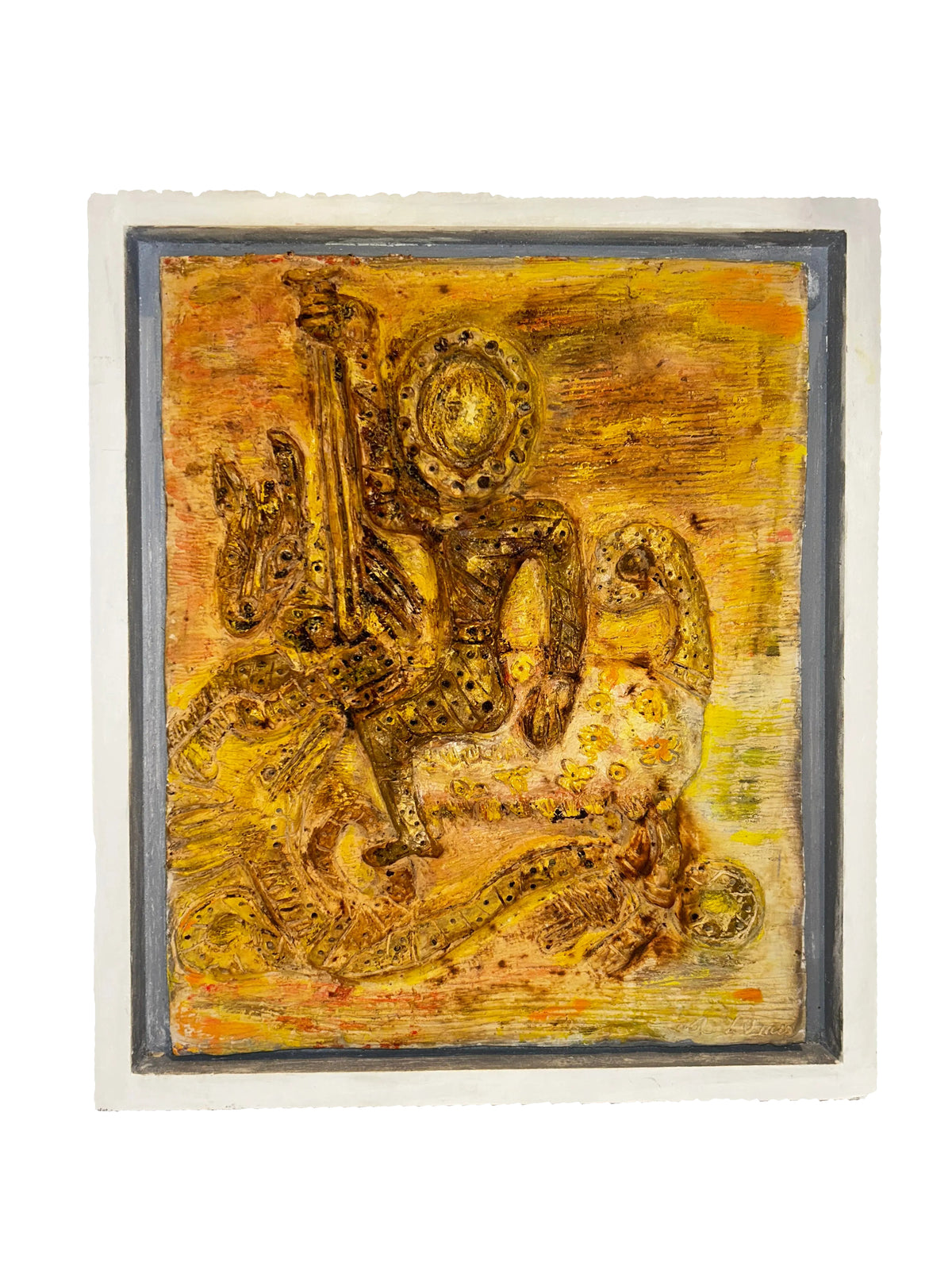framed clay art