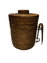 Load image into Gallery viewer, vintage rattan wickered ice bucket