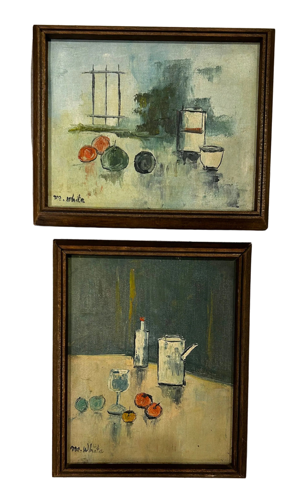 pair vintage bar art