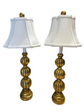 regency stacked gourd table lamps - pair