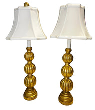 Load image into Gallery viewer, regency stacked gourd table lamps - pair