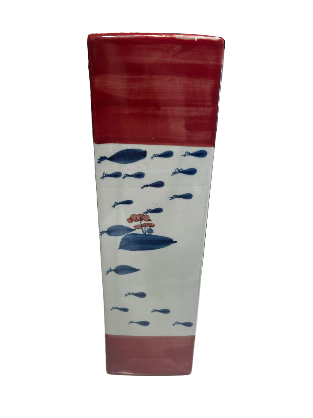 asian hand painted vase