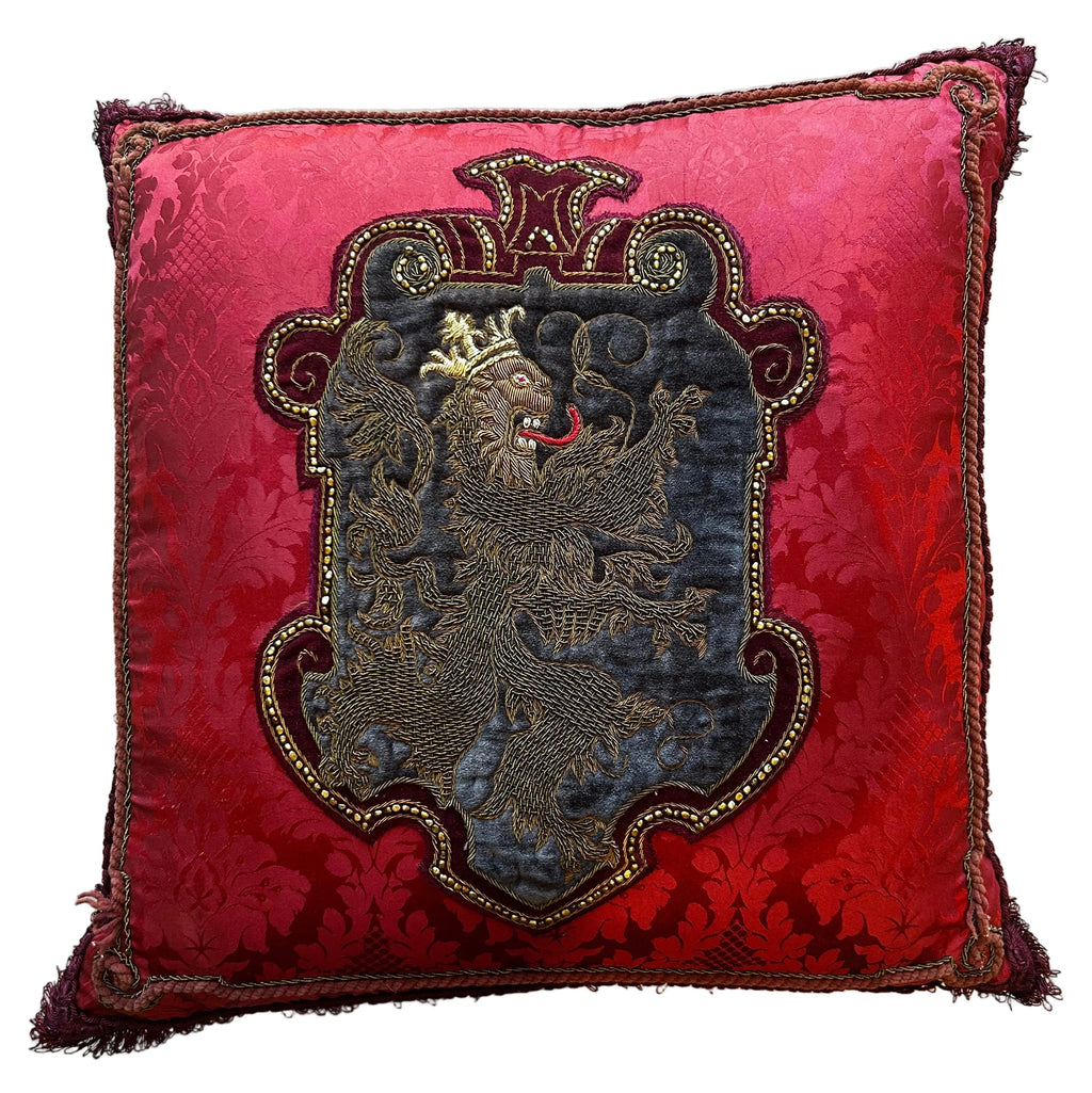 silk embroidered pillow