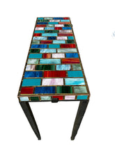 Load image into Gallery viewer, multi color glass tile console