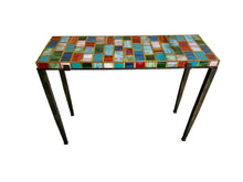 Load image into Gallery viewer, multi color glass tile console