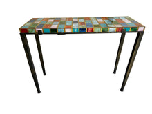 Load image into Gallery viewer, multi color glass tile console