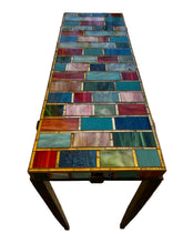 Load image into Gallery viewer, multi color glass tile console