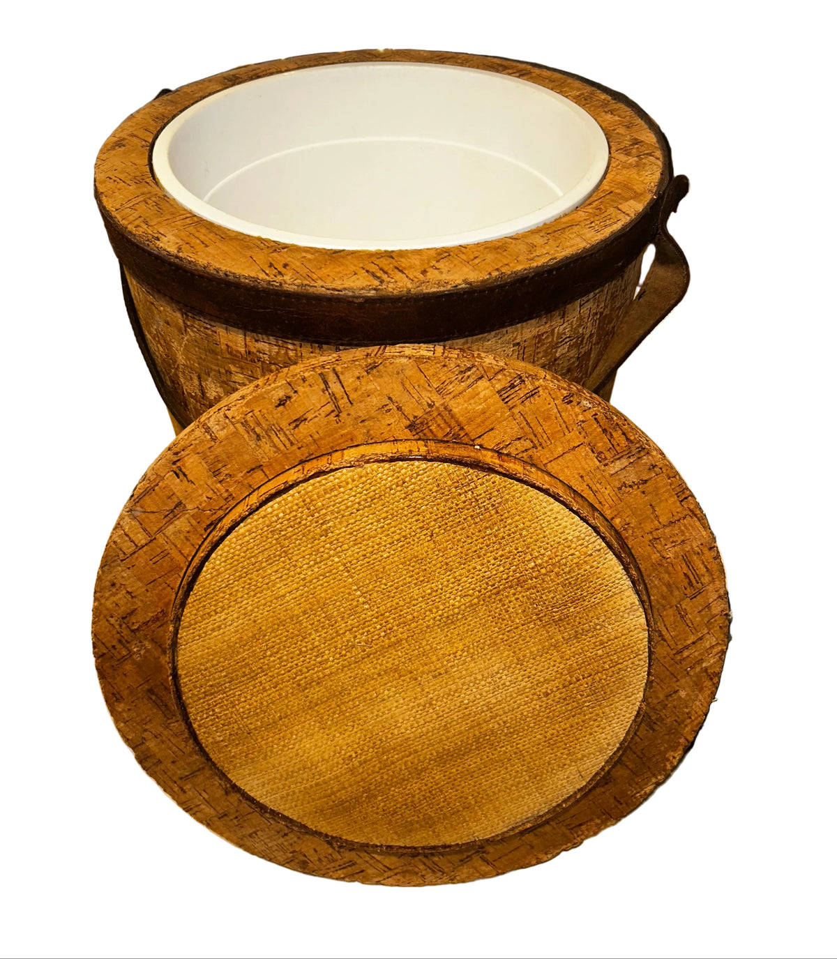 vintage cork ice bucket
