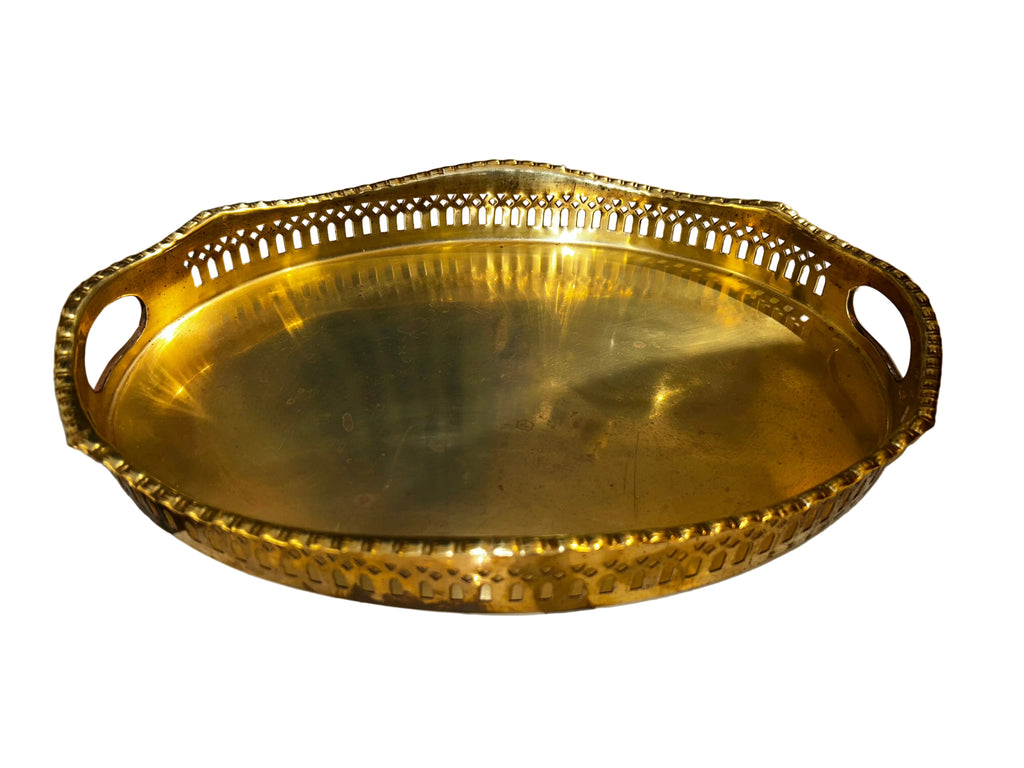 vintage brass tray